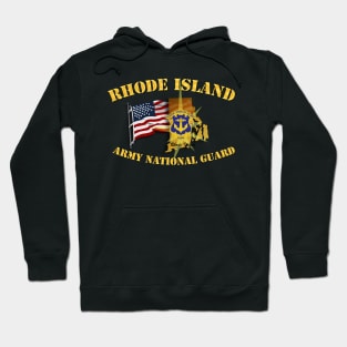 Rhode Island - ARNG w Flag Hoodie